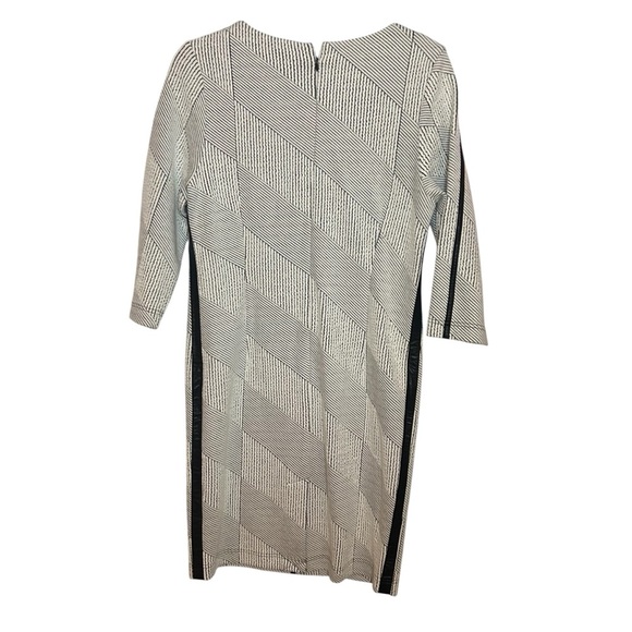 Creation L dress geometric faux leather white black size 4 - Picture 3 of 14
